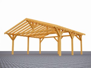 Konstrukcja wiaty dwuspadowej dwustanowiskowej KORSYKA 5x6,6