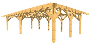 Konstrukcja wiaty kopertowej 5x10