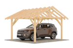 Konstrukcja wiaty dwuspadowej 4x4