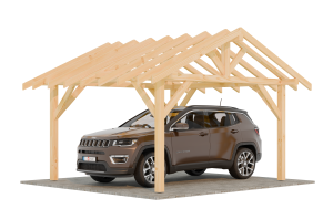 Konstrukcja wiaty dwuspadowej 4x4