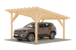 Konstrukcja wiaty jednospadowej 4x4