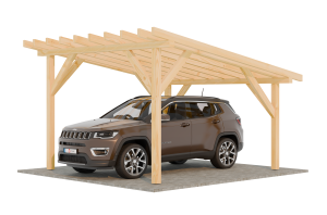 Konstrukcja wiaty jednospadowej 4x4