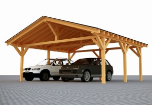 Wiata dwuspadowa dwustanowiskowa KORSYKA 5x6,5, wersja standard